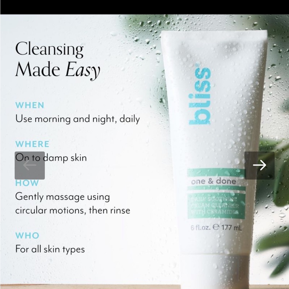 Bliss One & Done Cream Cleanser - White and Green - Picture 4 of 7